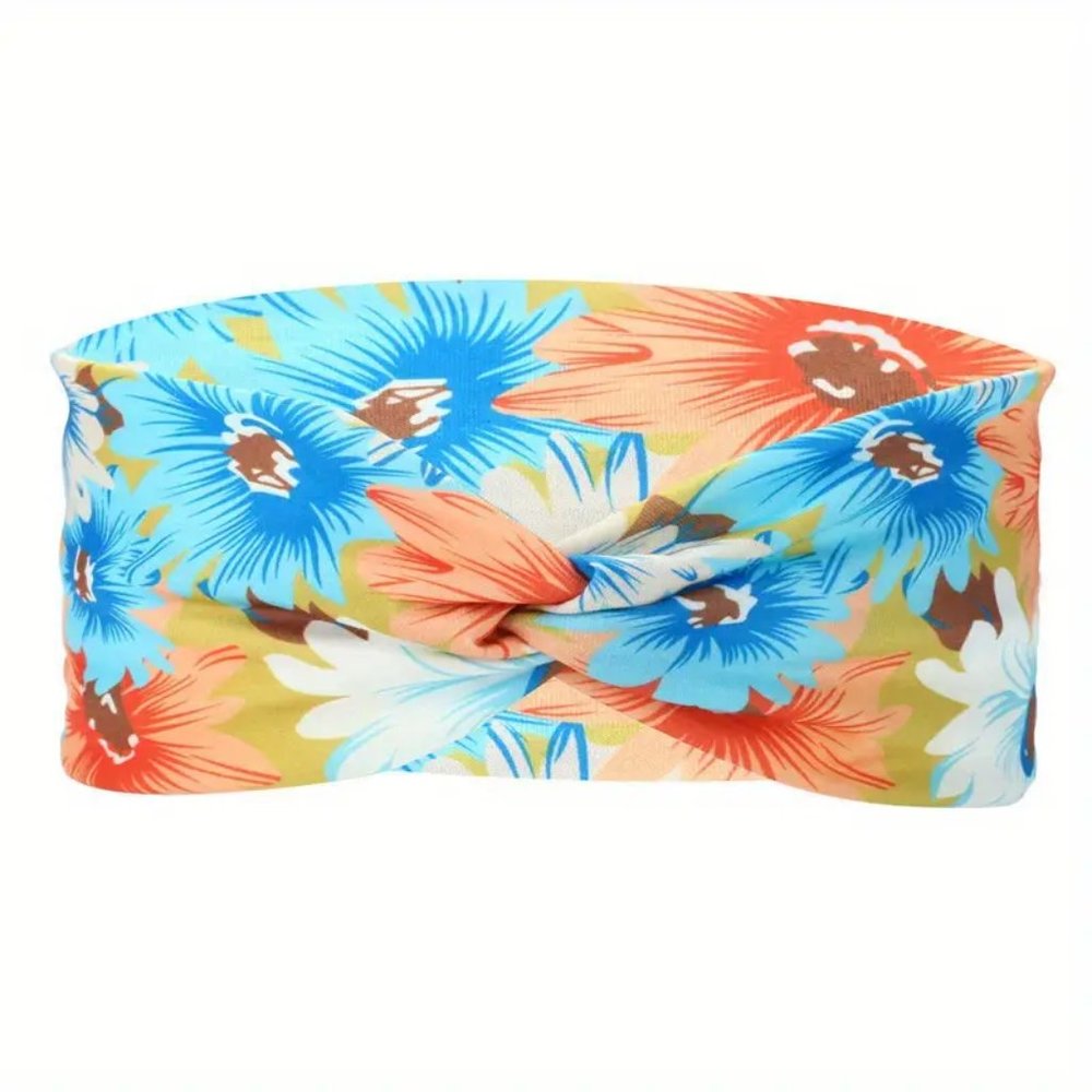 Flowers Printed Colorful Headband Bohemian Style Hair Band Boho Accessories (#3)